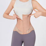 MISTHIN Waist Cincher Corset Sport Girdle Trimmer Double Belt Wrap Waist Trainer Shaperwear Tummy Control Shaper for Women (Brown, X-Large)