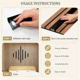 Aluminum L-Shaped Edge Trim,Self-Adhesive Strip for Wood Slat Sound Panels