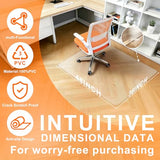 Clear Chair Mat for Hard Floors, Heavy Duty Anti-Slip Plastic Mats Wood/Tile Protector for Rolling Chair