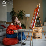 Adjustable Studio Easel Holds Large Canvas, Mirror, Wedding Sign Up to 90 Inches, Floor Display Easel for Artists & Events