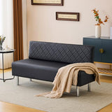 OmySalon Waiting Room Bench with Back, 58.6’’ Office Guest Chair Upholstered Reception Seating