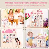 DegoCyhton My First Year Photo Frame, Wooden 12 month picture frame for baby first year, Easy Photo Insert, Smooth Safe Edge, With Hang Hooks, For 0-12 Month Newborn, Baby Birthday Keepsake Gift