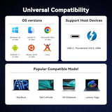 DisplayLink Docking Station 4 Monitors, 20-in-1 Quad 4K@60Hz HDMI Display with 150W Power Supply for Thunderbolt 5/4/3, USB-C Windows
