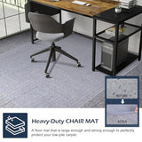 Chair Mat for Carpet, SALLOUS 46" x 60" Office Chair Mat for Carpeted Floors, Heavy Duty Vinyl Floor Mat (Clear, Rectangular)