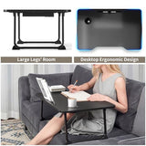 Lap Desk for Adults - Portable Foldable Bed Desk Tray Table Laptop Stand with Storage Drawer/Cup Holder