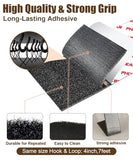 PHIXBEAR 4in Upgraded Industrial-Strength Hook and Loop Tape for Sofa Cushions, Extra-Wide Heavy-Duty Self-Adhesive Strips, Keeps Couch Cushions Securely in Place, Indoor & Outdoor Use, Black 7ft