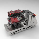 MechPuConToy Mini Metal Engine Model Kit That Runs, GS-L4 Engine Water-Cooled 4-Stroke DOHC Inline Four-Cylinder Engine Model Kit, Physics Science Engine for Adults (Finished Version)