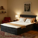 Queen Boneless Bed, Frame & Headboard & Mattress Set, Gray