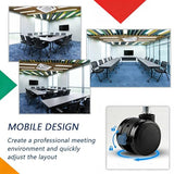 Folding Conference Table with Wheels,Flip Top Mobile Modular Conference Room Tables