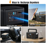 Portable Power Station 650W (1200W Peak), 576Wh Solar Generator, LiFePO4 Battery 3.5 Hour Fast Charging, Solar Generator for Home & Emergency Backup, Hurricane, CPAP (Solar Optional)