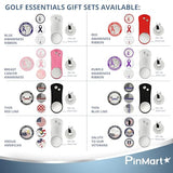 PinMart's Thin Blue Line Flag Golf Essentials Gift Set, Golf Divot Tool, Hat Clip, Magnetic Ball Markers + More