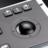 Waterproof IP65 Vandal Proof Panel Mount USB Wired Stainless Steel Industrial Metal Keyboard with Trackball Mouse(PS2 Cable)