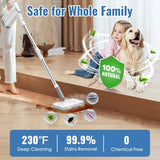 FEPPO Steam Mop & Handheld Steam Cleaner for Home and Floor Cleaning, 15s Heat-Up, 230°F Powerful Steamer with 10in1 Multi-Purpose Attachments for Floor,Hardwood,Tile,Grout,Window,Kitchen,Bath