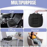 HOMBYS Extra Thick Chair Cushions for Office,6 in Breathable Adult Booster Seat for Car, Black