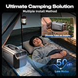 Outohome 5200BTU Portable Camping Air Conditioner For Tent Outdoor and Indoor Use,400W Low Power for RV,Truck,Van and Car Cooling (Dark Silver)