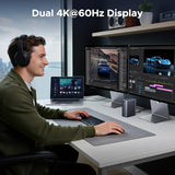 UGREEN Revodok Max 13-in-1 Thunderbolt 4 Docking Station, 40Gbps with 3×TBT4 (Dual 4K@60Hz max), 180W Total Power (96W Laptop Charging