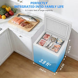 Cowsar 5.0 Cu.Ft Deep Freezer with 3 Basket, Quiet Chest Freezer Adjustable 7 Thermostat for Apartment/Garage/Basement/Dorm/Home,White