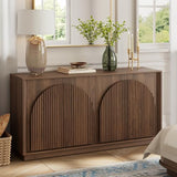 win2win 65" Sideboard Buffet Cabinet with Storage, Modular Credenza, Walnut