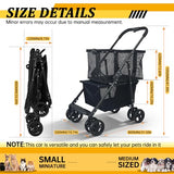 Single-Hand Fold, Collapsible Utility Trolley Cart for Groceries, Laundry, Camping & Pet Traveling