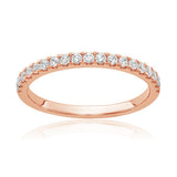 Oseew Lab Grown Diamond Wedding Band For womens Stackable Bands and Wedding Rings Eternity Band Ring for women (rose gold)