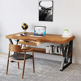 Solid Wood Computer Desk and Chair Set for Home Office Writing and Reading