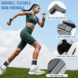INDEPANDIA Wrist & Ankle Weights for Women and Men, 2lbs Pair Adjustable Silicone Weighted Bangles for Arm & Leg Workouts, Gradient Black