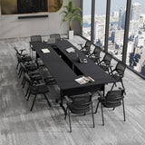 Usosidam Folding Conference Room Table, Modular Mobile Large Flip-Top
