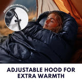 TANSTRIDER XXL Winter Sleeping Bags for Adults Cold Weather,Camping Sleeping Bag for Kids with Compression Sack,4 Season Camping Essentials Gear for Hiking,Traveling,Outdoor,Backpacking,Climbing