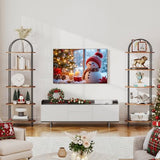 HOOBRO 5 Tier Open Bookshelf, Industrial Arched Bookcase Display Shelf Rack, Rustic Brown BF176SJ01