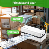 Wireless 4x6 Shipping Label Printer for Packages, Support Android&iPhone and Windows