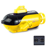 GoolRC Mini Remote Control Submarine, RC Submarine 4-Channel Remote Control Boat Forward/Diving, Backward/Surfacing, Left Turn, Right Turn Yellow