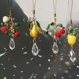 H&D HYALINE & DORA 4Pcs Suncatchers Fruit Ornaments Fruit Tree Crystal Ornaments for Spring Lucky Irish Day Home Table Garden Tree Party Hanging Decorations
