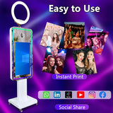 Mirror Photo Booth with 21.5" Touchscreen, APP Control & Instant Printing