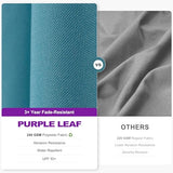 PURPLE LEAF 10 Feet Patio Umbrella Outdoor Cantilever Solar Powered LED Swivel Square Umbrella Aluminum Offset Umbrella, Turquoise Blue