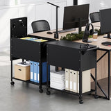 Letaya Mobile File Cabinet with Lock-Rolling Filing Cart with Wheels-Hanging