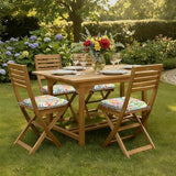 DYTXIII Set of 4 Outdoor Chair Cushions with Ties,Water Repellent Patio Chair