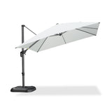 PURPLE LEAF Patio Umbrella Outdoor 10' x 10' Square Easy Assembly White