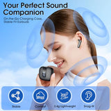 Wireless Earbuds Bluetooth 5.4 In Ear Buds 6 Mic ENC Noise Cancelling Clear Calls, Deep Bass HiFi Stereo Sound Earphones for Android iOS Black
