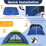 CampExo Camping Tent,2 Person Tent,Lightweight Waterproof Backpacking Tent,5-Minute Setup Outdoor Tent with Carry Bag,Ideal for Camping Hiking (Navy Blue)