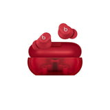 Solo Buds - Wireless Bluetooth Earbuds | 18 Hours of Battery Life | Apple & Android Compatibility, Transparent Red Beats