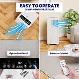 2Pcs 8,000 BTU Portable Air Conditioner, 3-in-1 AC Unit with Dehumidifier & Fan, Cools up to 350 Sq.Ft, Portable AC Unit with Remote Control & 24H Timer, Quiet Operation, Installation Kit, White