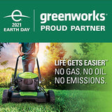Greenworks 40V 21" Cordless Brushless Push Mower, 4.0Ah + 2.0Ah USB Batteries and Charger Included