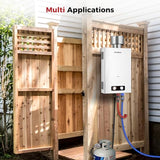 CAMPLUX Tankless Water Heater, 4.22 GPM Propane Water Heater with 4.33'' S/S Rain Cap, for Outdoor Camping Shower, Off Grid, Easy to Install & Use, Overheat Protection, 110,000 BTU, BD422C