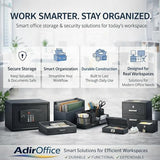 AdirOffice Flat File Cabinet - Heavy Duty 5-Drawer Blueprint Sheets Storage, 35" x 46" Great for Documents Sized 30” x 42”, Ideal for Artists, Art Files, Engineers, Architects, Offices - Black