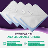 Incontinence Bed Pads - 18x24 | Cotton Blend | Washable Bed Pads for Adults, Children, Pets and Seniors Waterproof | Pack of 4, Blue, by Royal Care