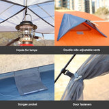 Camping Tent 2 Person Waterproof Portable Instant Tent with 1-Minute Setup Lightweight Tent for Beach Outdoor Travel Backyard Orange