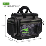 KastKing Fishing Gear & Tackle Bags - Saltwater Resistant Fishing Bags - Fishing Tackle Storage Bags,Medium-Hoss,(Without Trays,15x11x10.25 Inches),Blackout