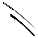Engraved Samurai Katana, 1045 Clay Tempered Hand Forged Full Tang Sword