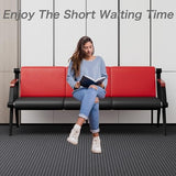 Waiting Room Bench, Office Furniture Reception Chairs with Arms, Leather Chairs is Suitable for Clinic