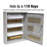 STEELMASTER 110 Key Cabinet Single Lock Key Box Welded Steel Scratch Resistant with Numbered Write-On Key